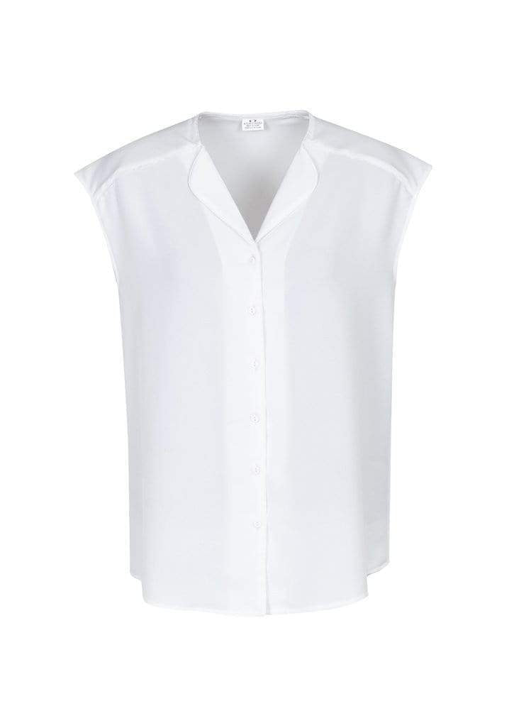 Biz Care Corporate Wear White / 6 Biz Collection Lily Ladies S/S Blouse S013LS